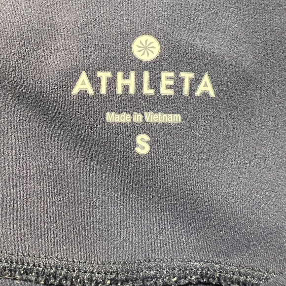 Athleta Mesh Shine Salutation Leggings 7/8‎ Small Womens Navy Blue Active… - Picture 12 of 15